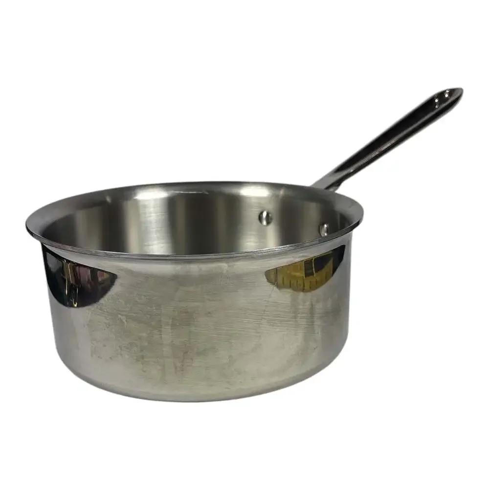 All-Clad D3 Stainless Steel 3-ply Bonded 3 Quart Qt Sauce Pan USA No Lid